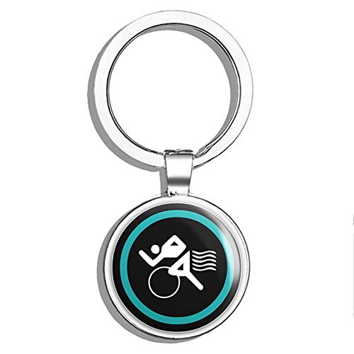 PRS Vinyl Triathlon Sport Badge Double Sided Stainless Steel Keychain
