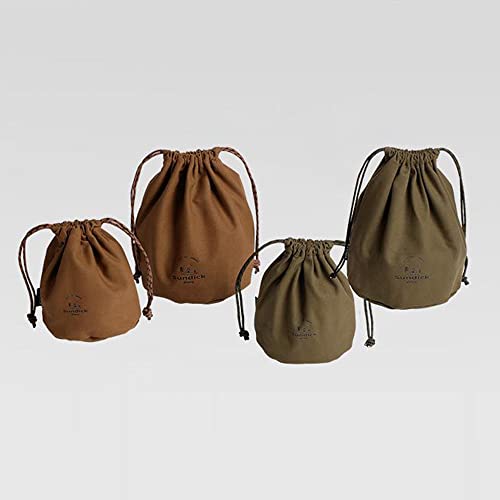 PAPAPI Bolsas para talheres de piquenique ao ar livre Saco com cordão Bolsa de lona portátil Necessi