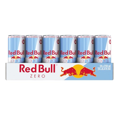 Red Bull Energy Drink Zero - 24er Palette Dosen - Getränke ohne Zucker und Kalorien EINWEG (24 x 250 ml) (Packung mit 48)