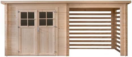 Abri de Jardin Double Espace, 10.5m², 4790 x 2200, EP 19mm, INT046