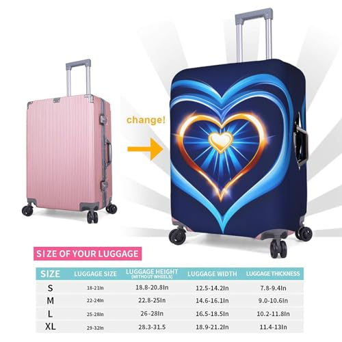 Housse de protection XL lavable contre la poussière motif cœur bleu - 5