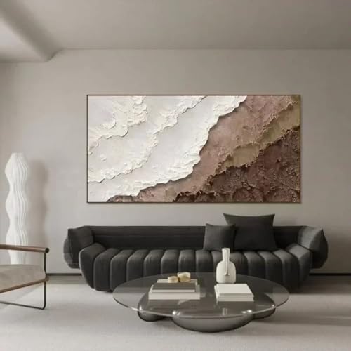 Peinture 3D océan rouge toile 60x120 cm grand format déco design mural