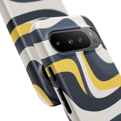Coque rigide mate Google Pixel 9 Pro lignes ondulées antichoc - 2