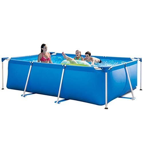 ZHKGANG Adult Swimming Pool Home Oversized Bracket Pool Outdoor Fish Pond Children Free Inflatable Seat Pool Thickened Round Swimming Pool,Blue-300 * 200 * 75cm