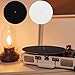 2 PCS Record Player Mat, 12 Inch Turntable Slipmat Mat, Anti-Slip Felt Record Player Platter Mat, Vibration Reduction Slipmat for Vinyl Record Players (Black, White)