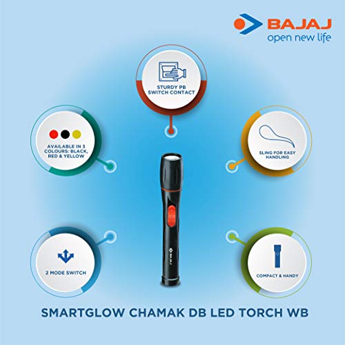 Image of Bajaj Smart Glow Chamak DB WB Torch (White)