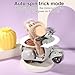 BTFO Doll Scooter Toy with Lights & Music, Rotating Interactive Model Toy Vehicle Fun Desktop Decor for Doll Collectors (Gray)