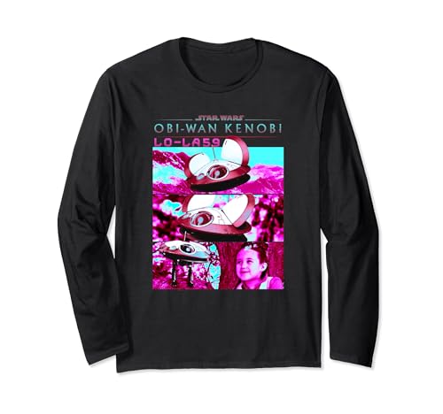 T-shirt Obi-Wan Kenobi imprimé droïde Lola vêtement Star Wars manches longues