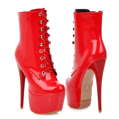 [Ceciloroda] 15.5cm EgnC sq[ |[_XV[Y  u[eB[ [XAbv ANu[c Xgbp fB[X Gi Red Size 37