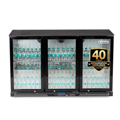 Image of ROCKWELL 300Ltr, Back Bar Cooler, Digital Temperature Display, Heavy Duty Design (BB340C, Black)