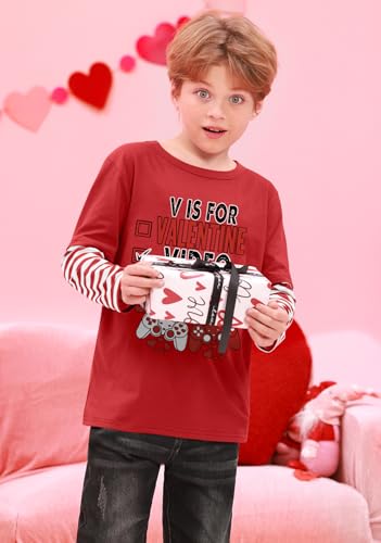 Image of BesserBay Valentines Day Unisex Kids Long Sleeve Top 2-14 Years
