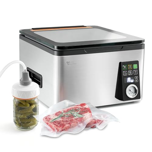 Image of Vesta Precision 12 inch Chamber Vacuum Sealer, Smart Auto Vacuum Time, Easy-to-Clean System, Commercial-Grade Pump, Deep Chamber for Liquids, Meats, Mason Jars & Sous Vide, V553