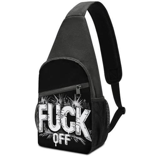 Fuck-Off Crossbody Bags for Women Men Sling Bag Bakpack Shoulder Bag Travel Hiking Daypack - Main Image