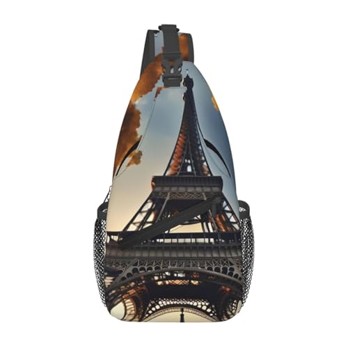 Mochila cruzada con diseño Torre Eiffel para adultos
