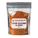 SavorSatch Cajun Seasoning - 16 Ounce Resealable Pouch | Bulk Pack | Kosher, Non-GMO, MSG Free, Bayou, Authentic Louisiana Flavor, Southern Cooking, Flavorful Blend, Grilling, All-Purpose Seasoning for Meat, Seafood, Southern Dishes, Buffalo Wings - One Pound | For Restaurants, Commercial Kitchens, Cooking Enthusiasts, Bulk Ingredients - 1 Pound (Pack of 1)