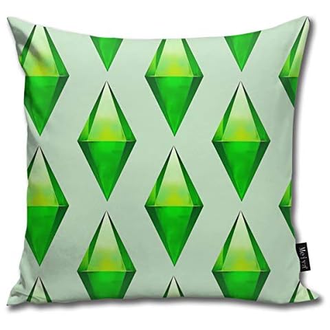The Sims Plumbob Throw Pillows Covers Accent Home Sofa Cushion Cover Pillowcase Gift Decorative 18x18inches Cover