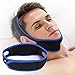 Produktbild Anti-Schnarch Kinnriemen, Bandage Kiefer-Band, Keine Schlafapnoe Masken, Einstellbare Natürliche Schnarchentlastung Gerät Für Frauen Und Männer (Color : Blue)
