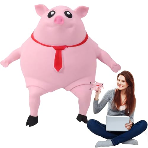 Cerdo Antiestres, Chapoteo Cerdito Juguetes Antiestrés, Rosa Cerdo Antiestres Juguetes Sensoriales, Divertido Juguete Blando para Aliviar El Estrés, para NiñOs Y Adultos Aliviar la Ansiedad