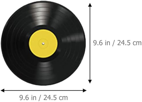 Miniatura 7 de 16 discos de vinilo para decoración de discos de vinilo, recortes de plástico, calcomanías falsas de plástico, decoración de fiesta temática de
