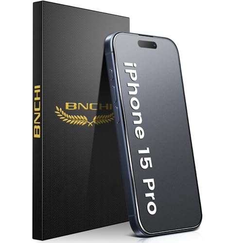 BNCHI 3 Stück Matt Panzer Schutz Glas für iPhone 15 Pro 9H Härte Full Screen Matte Schutzfolie Anti-Fingerabdruck Blendschutz Screen Protector