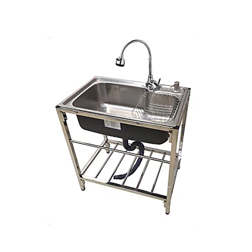 Lavabo utilitaire extérieur en inox avec robinet idéal pour le garage