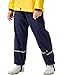 M2C Boys' Cotton Lined Waterproof Rain Pants Lightweight Rainwear 9-10 Navy Blue