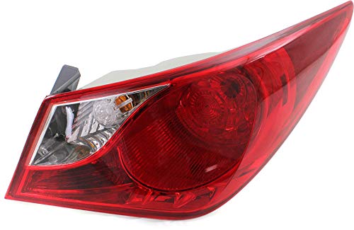 Evan-Fischer Tail Light Assembly Compatible With 2011-2014 Hyundai Sonata Outer Bulb Type Passenger Side #TOP2