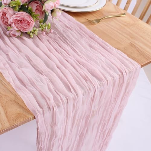 Table Runner-72*304cm (28*120inch) Chiffon Gauze Table Runner Extra Long - Image 3