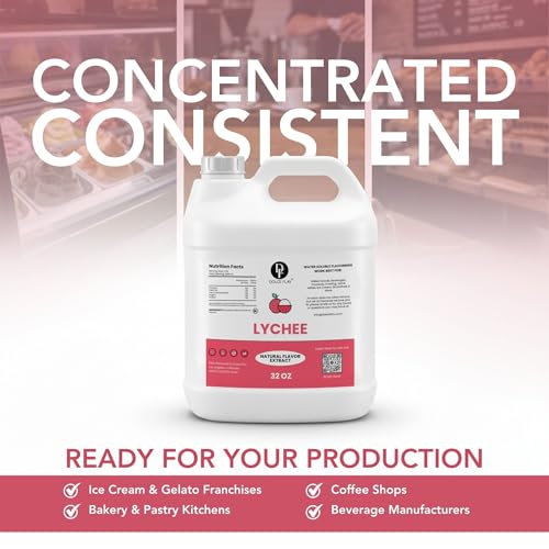Image of Dolce Flav Natural Lychee Flavoring Concentrate | Water Soluble | 32 Fl Oz
