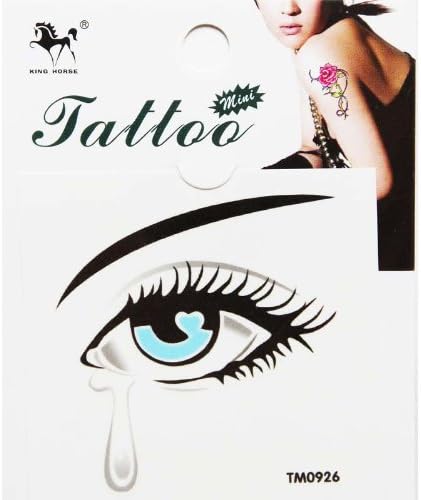 King Horse Waterproof and sweat of the body painted tattoo sticker watery eyes by King Horse