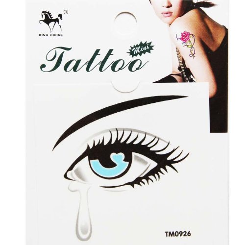 King Horse Waterproof and sweat of the body painted tattoo sticker watery eyes by King Horse