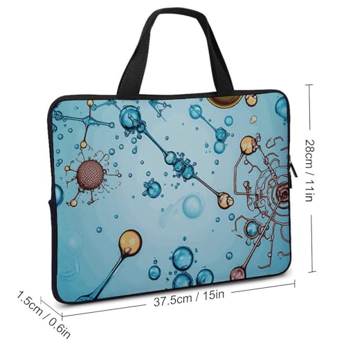 Housse imperméable ordinateur portable abstraction biologie chimie sac antichoc - 3