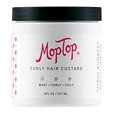 MopTop Curly Hair Custard Gel for Fine, Thick, Wavy, Curly & Kinky-Coily Natural hair, Anti Frizz Curl Moisturizer, Definer & Lightweight Curl Activator w/ Aloe, great for Dry Hair, 8oz.