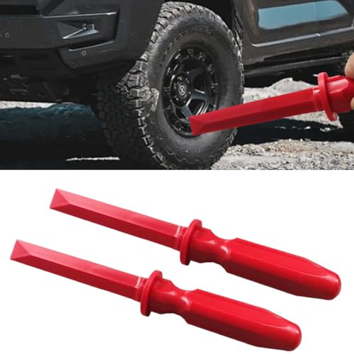 Image of Non-Marring Grip Plastic Chisel Scraper - 11 inch Plastic Razor Scraper Car Wheel Weight Remover Tool, Chemical Resistant Scraper Tool for Removing Decal, Emblem, Debris, Adhesives, Film, Paint (2PCS)