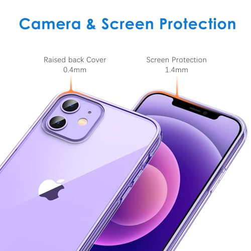 Image of JETech Case for iPhone 12 /12 Pro, Anti-Yellowing, Deep Purple