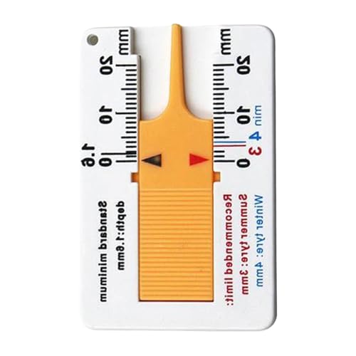 Misuratore di profondità degli pneumatici, misuratore di profondità del battistrada, 0-20 mm, strumento di misurazione preciso per la profondità del battistrada, misuratore manuale portatile per moto,