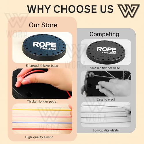Image of Wora Educational Rope Challenge Toys for 4 Year Boy - Engaging Educational Toys for 3 Year Old - Fun Kids Playing Items Indoor - Develops Motor Skills and Problem Solving