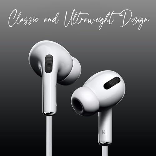 Image of Candytech HF-24 Wired Earphones with10mm Drivers, in-Line Mic, Compatible for iPhone 7 /8 /X /XS /XR /11 /12 /13 /14 Pro, iPad - Noise-Isolating, Stereo Sound, White