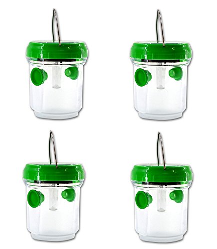 4 x Solar parasitadoras & – Trampa para moscas | Trampa antimosquitos | mosca de atrapasueños | Protección contra insectos