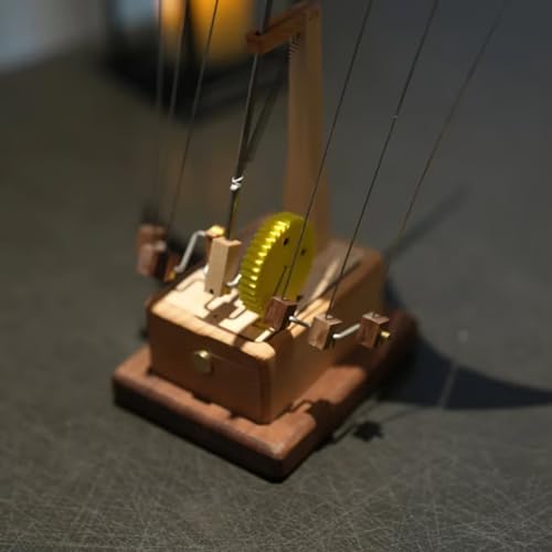 Image of Artisan Wooden Manta Ray Automaton, Upgraded Version Handmade Wooden Electric Bionic Manta Ray Ornament