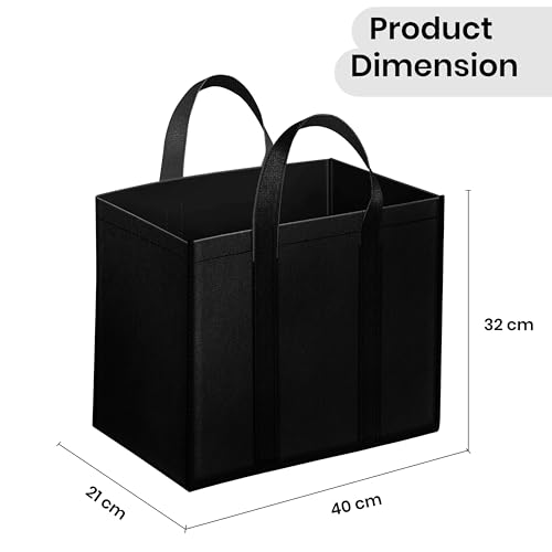 Image of Storite Unisex Grocery Canvas Bag Super Strong Heavy Duty Milk Bag /Shopping Bags /Vegetable /Grocery Bags with Reinforced Handles & Thick Bottom for Strength