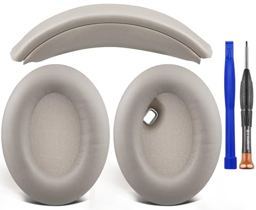 SOULWIT Almohadillas para Auriculares + Diadema, Kit de Repuesto para Sony WH-1000XM4 (WH1000XM4) Over-Ear Auriculares, Almohadilla de Repuesto para Diadema y Almohadillas para los Oídos