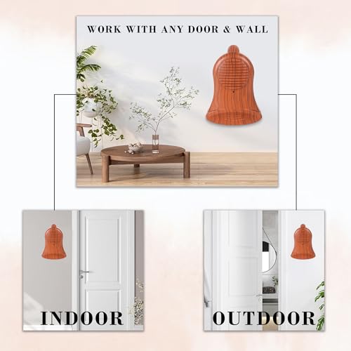 Image of GLUN Home Doorbell, Calling Bell for Home and Office Easy Install Electrical and Battery Powered, ABS Wooden Finish Elegant Design with Upto 100 Meter Operating Range