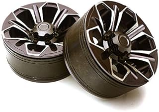 Integy RC Model C28955GUN 1.9 Size Billet Machined Alloy 6 Spoke Wheel(2) High Mass Type for Scale Crawler