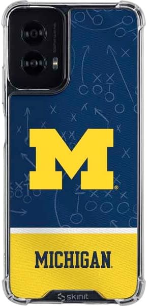 Skinit Clear Phone Case Compatible with Moto G Power 5G (2024) - Officially Licensed University of Michigan Blue Jersey Design