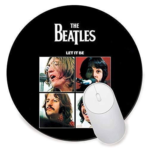 Round Gaming Mouse Pad Creative Custom Non-Slip Mouse Mat-Beatles - Les Beatles, Paul McCartney, John Lennon, RIngo Starr, George Harrison Round Gaming Mouse Pad Creative Custom Non-Slip Mouse Mat-Beatles
