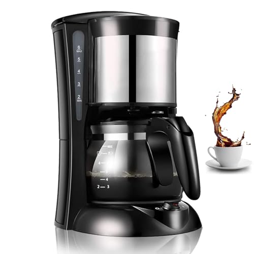 CAOJS Automatic Drip Smart Coffee Machine, Family American Coffee Machine with Reusable Filter & 650ml Large Capacity, Automatic Shutdown Protection & Heat Preservation, for Home & Office