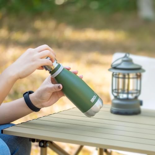 Image of Small Water Bottles for Kids -9 oz Stainless Steel Theroms,Grass Green