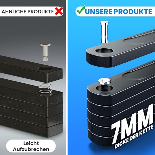 COICER Candado plegable para bicicleta (85 cm, con 3 llaves), color negro - imagen 5