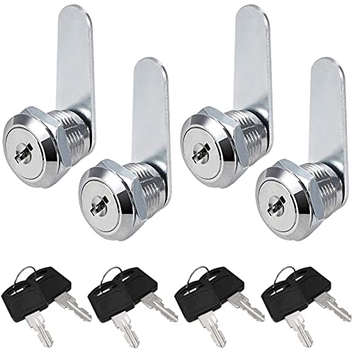 Cerradura de Buzón 16mm Cerradura de Leva para Armario Cerradura para Taquilla Cerradura para Cajón Cerrojo de Seguridad para Puerta de Armario Buzón Cerradura para Taquilla Cajones Armarios(4 Juegos) Cover